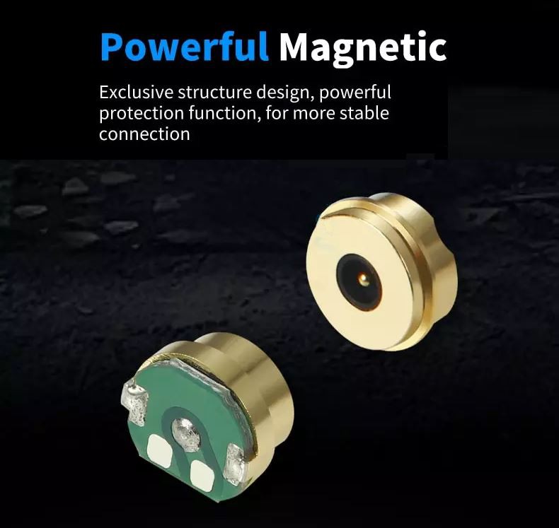 Round pogo pin magnetic connector
