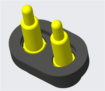 Vedenpitävä uros ja naaras Pogo Pin -liitin