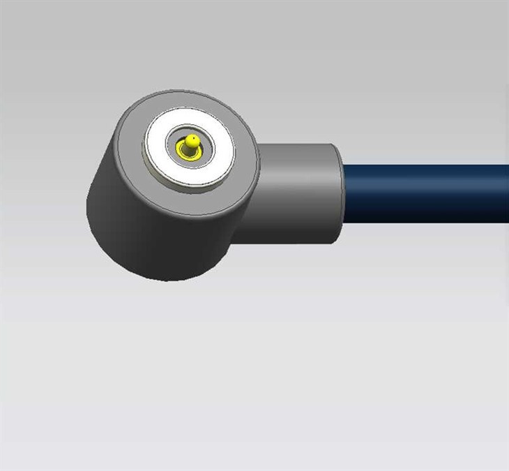Yksi-PIN pyöreä oikea{1}}kulmainen magneettikaapeli
